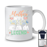 Mother Wife Librarian Legend, Floral Mother's Day Librarian Group, Matching Mom Family T-Shirt