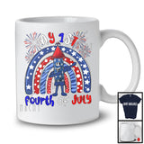 My 1st Fourth Of July, Joyful 4th Of July Birthday Dabbing Firecracker, American Flag Rainbow T-Shirt