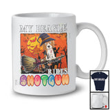 My Beagle Rides Shotgun, Humorous Halloween Witch Dog Riding Broom, Family Group T-Shirt