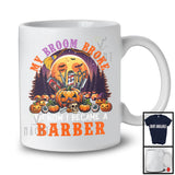 My Broom Broke I Became A Barber, Happy Halloween Moon Witch, Skull Carved Pumpkins T-Shirt