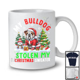 My Bulldog Stolen My Christmas Sweater; Merry X-mas Tree Snowing; Santa Animal T-Shirt