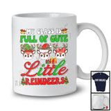 My Class Is Full Of Cute Little Reindeers; Adorable Christmas Three Reindeers; Snow Teacher T-Shirt