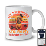 My Dachshund Stolen My Halloween Costume; Creepy Animal Pumpkin Retro; Family Group T-Shirt