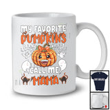 My Favorite Pumpkins Call Me Mama; Cheerful Halloween Plaid Pumpkin; Family Group T-Shirt
