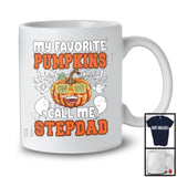 My Favorite Pumpkins Call Me Stepdad; Cheerful Halloween Plaid Pumpkin; Family Group T-Shirt