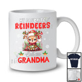 My Favorite Reindeers Call Me Grandma; Merry Christmas Family Lovely Reindeer; Snowing Around T-Shirt