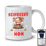 My Favorite Reindeers Call Me Mom; Merry Christmas Family Lovely Reindeer; Snowing Around T-Shirt