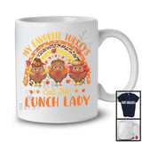 My Favorite Turkeys Call Me Lunch Lady; Happy Thanksgiving Leopard Rainbow; Three Turkeys T-Shirt