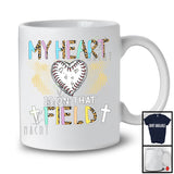 My Heart Is On That Field, Awesome Mother's Day Baseball Player Heart, Leopard Family T-Shirt