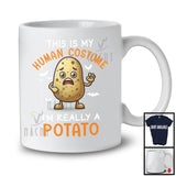 My Human Costume I'm Really A Potato; Lovely Halloween Potato Fruit Lover; Vegan Family T-Shirt