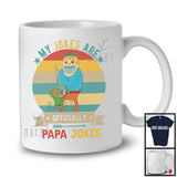 My Jokes Are Officially Papa Jokes, Humorous Father's Day Vintage Retro, Naughty Family T-Shirt