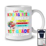 My Last Day Kindergarten 7 Years Old, Colorful Last Day School Summer Vacation, Student Group T-Shirt