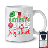 My Patients Stole My Heart; Humorous Christmas Lights Movie Green Santa Hand; Nurse Family T-Shirt