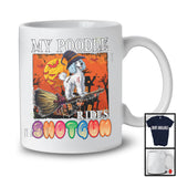 My Poodle Rides Shotgun, Humorous Halloween Witch Dog Riding Broom, Family Group T-Shirt