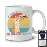 My Shiba inu Is Family, Lovely Vintage Retro Shiba inu Owner Lover, Matching Family Group T-Shirt
