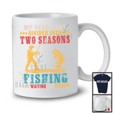 My Years Are Divided Into Two Seasons Fishing, Humorous Vintage Fishing, Family Group T-Shirt