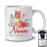 Nana Of A Spoiled Dog, Floral Mother's Day Flowers Matching Sheltie Lover, Family Group T-Shirt
