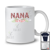 Nana, Adorable Mother's Day Leopard Flowers Lover, Matching Proud Family Group T-Shirt