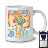 Neurodiversity Is My Jam, Adorable Neurodiversity Awareness Brain, Matching Family Group T-Shirt