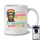 Not July 4th Juneteenth 1865, Proud Black African American Men Glasses, Afro Family Group T-Shirt