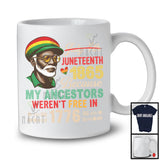 Not July 4th Juneteenth 1865, Proud Black African American Old Men Glasses, Afro Family Group T-Shirt