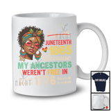 Not July 4th Juneteenth 1865, Proud Black African American Women Glasses, Afro Family Group T-Shirt