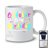 October Is My Birthday Yes The Whole Month, Colorful Birthday Party Celebration, Family Group T-Shirt