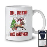Oh Deer I'm Going To Be A Big Brother; Amazing Christmas Plaid Reindeer Santa; Pregnancy Family T-Shirt