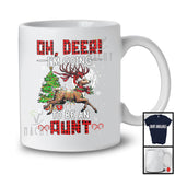 Oh Deer I'm Going To Be An Aunt; Amazing Christmas Plaid Reindeer Santa; Pregnancy Family T-Shirt