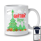 Oh Guitar Tree; Cheerful Christmas Lights X-mas Tree Guitar; Guitarist Family Group Snowing T-Shirt