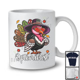 Optometrist; Amazing Thanksgiving Leopard Turkey Girl Women; Proud Jobs Family Group T-Shirt