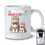 Our First Father's Day 2024, Adorable Father's Day Daddy Baby Cat Lover, Dad Family T-Shirt