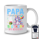 Papa Of The Birthday Princess, Joyful Birthday Party Celebration Unicorn Lover, Family Group T-Shirt