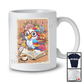 Parrot Glasses Reading Book Coffee, Lovely Bird Flowers, Books Nerd Reader Lover T-Shirt