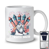 Patriotic Squad, Adorable 4th Of July Border Collie Owner Firecrackers, American Flag Fireworks T-Shirt