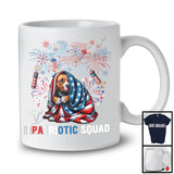 Patriotic Squad, Amazing 4th Of July Scary Pit Bull Lover, American Flag Fireworks Patriotic T-Shirt