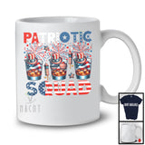 Patriotic Squad, Awesome 4th Of July Three Bourbon Glasses, USA Flag Drinking Drunker Group T-Shirt