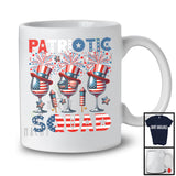 Patriotic Squad, Awesome 4th Of July Three Wine Glasses, USA Flag Drinking Drunker Group T-Shirt