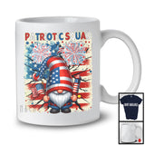 Patriotic Squad, Lovely 4th Of July American Flag Gnome Lover, Firecrackers Patriotic Group T-Shirt