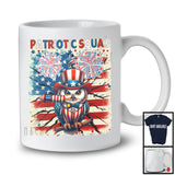 Patriotic Squad, Lovely 4th Of July American Flag Owl Lover, Firecrackers Patriotic Group T-Shirt