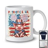 Patriotic Squad, Lovely 4th Of July American Flag Pig Lover, Firecrackers Patriotic Group T-Shirt