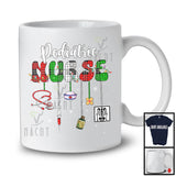 Pediatric Nurse; Fantastic Christmas Lights Plaid Santa Nurse Crew Team; Pajama Family Group T-Shirt