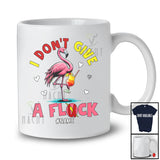 Personalized I Don't Give A Flock Fluck; Humorous Custom Name Flamingo Drinking Cocktail; Drunker T-Shirt