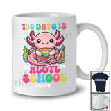 Personalized 100 Days Is Alotl School; Adorable 100th Day Of School Custom Name Axolotl Lover T-Shirt