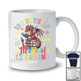 Personalized 100 Days Of Magical Learning; Amazing Custom Name Dragon Reading Book T-Shirt