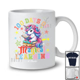 Personalized 100 Days Of Magical Learning; Amazing Custom Name Unicorn Reading Book T-Shirt