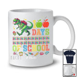 Personalized 100 Days Of School; Custom Name Cool T-Rex Schoolbag 100th Day T-Shirt