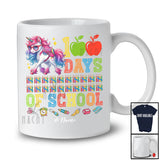 Personalized 100 Days Of School; Custom Name Cool Unicorn Schoolbag 100th Day T-Shirt