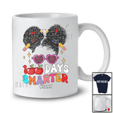 Personalized 100 Days Smarter; Awesome 100th Day Of School Custom Name Girl Face; Students T-Shirt