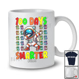 Personalized 100 Days Smarter; Joyful 100th Day Of School Custom Name Dabbing Astronaut T-Shirt